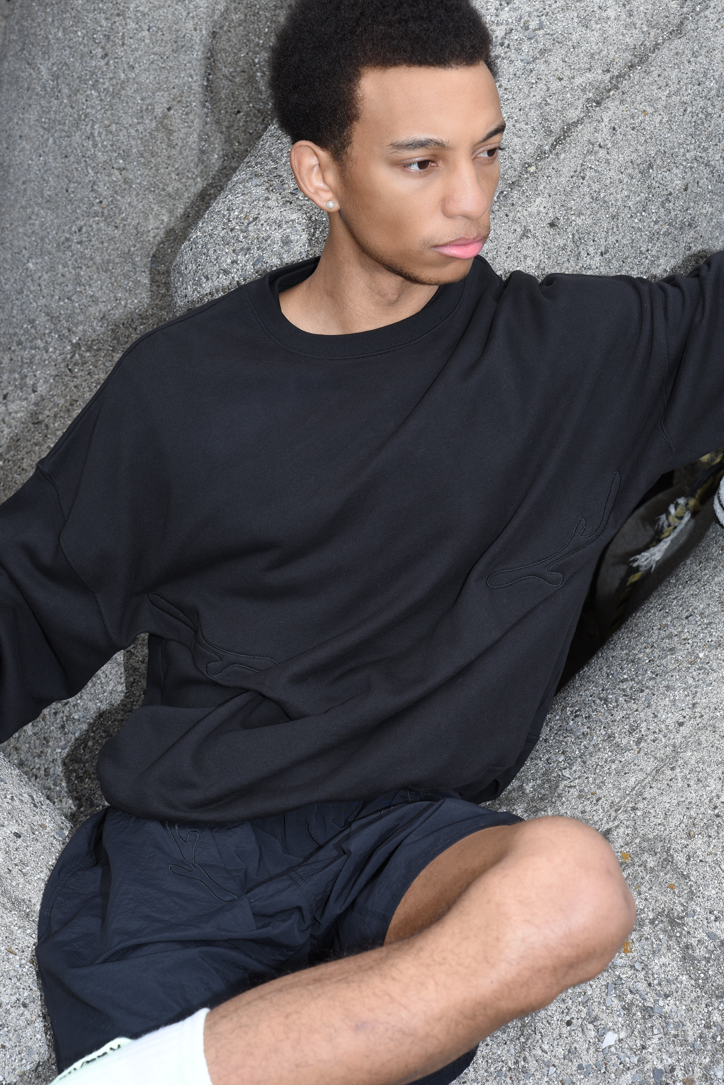 SHORTS BLACK ( STUDY 7.01 : kvr LOGO)