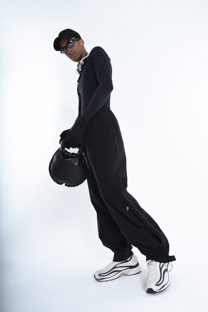 SHELL PANTS ( STUDY + 3LAYER LARGE ZIPPER) - WATERPROOF
