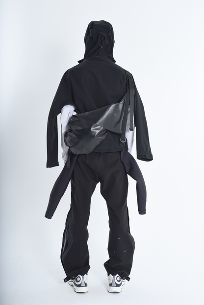 SHELL PANTS ( STUDY + 3LAYER LARGE ZIPPER) - WATERPROOF