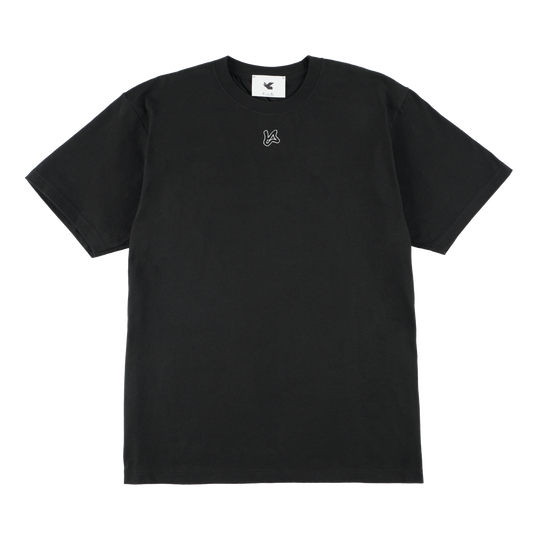 T SHIRT BLACK ( STUDY 6.04  SINGLE FIXED LOGO)