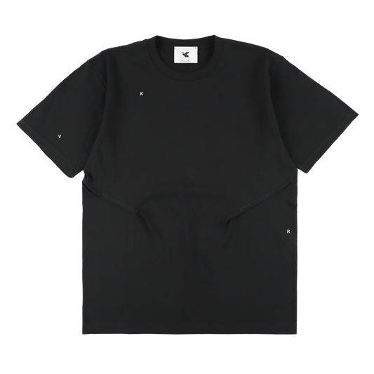 T SHIRT BLACK ( STUDY 7.02  KVR LOGO)