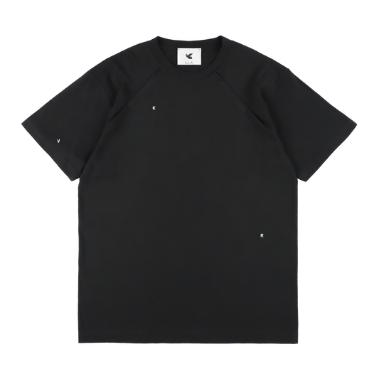 T SHIRT BLACK ( STUDY 7.12  KVR LOGO)