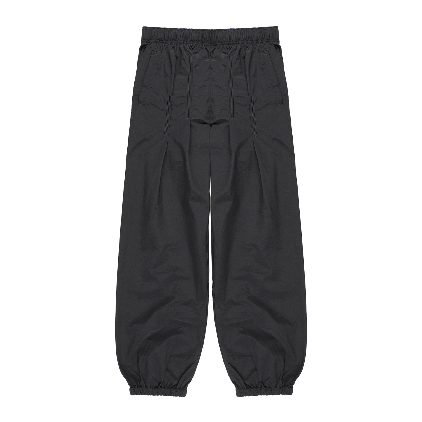 TRACK PANTS BLACK ( STUDY 7.01 : MULTIPLE EMBROIDERY) W/O LOGOS