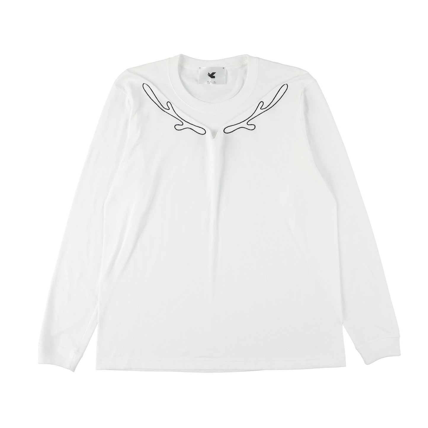 LONG SLEEVE T SHIRT WHITE ( STUDY 9.02 : kvr LOGO)