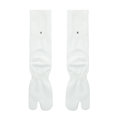 SPLIT TOE SOCKS WHITE ( STUDY 4.01 : KVR LOGO)