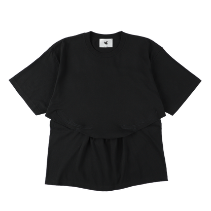 T SHIRT BLACK ( STUDY 9.02  kvr LOGO)
