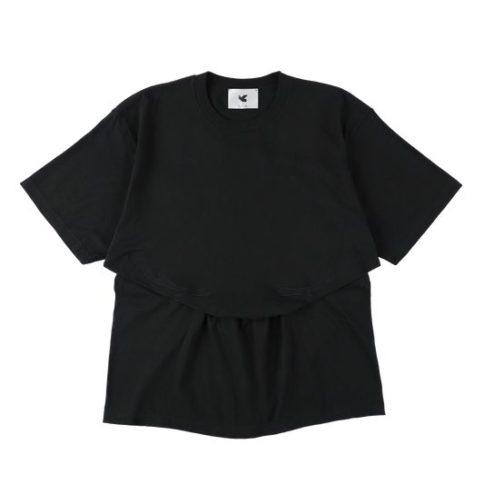 T SHIRT BLACK ( STUDY 9.02  kvr LOGO)