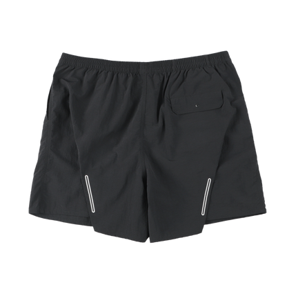 SHORTS BLACK ( STUDY 5.41 : MULTIPLE OVERLAPPED EMBROIDERY) Black embroidery/ White embroidery